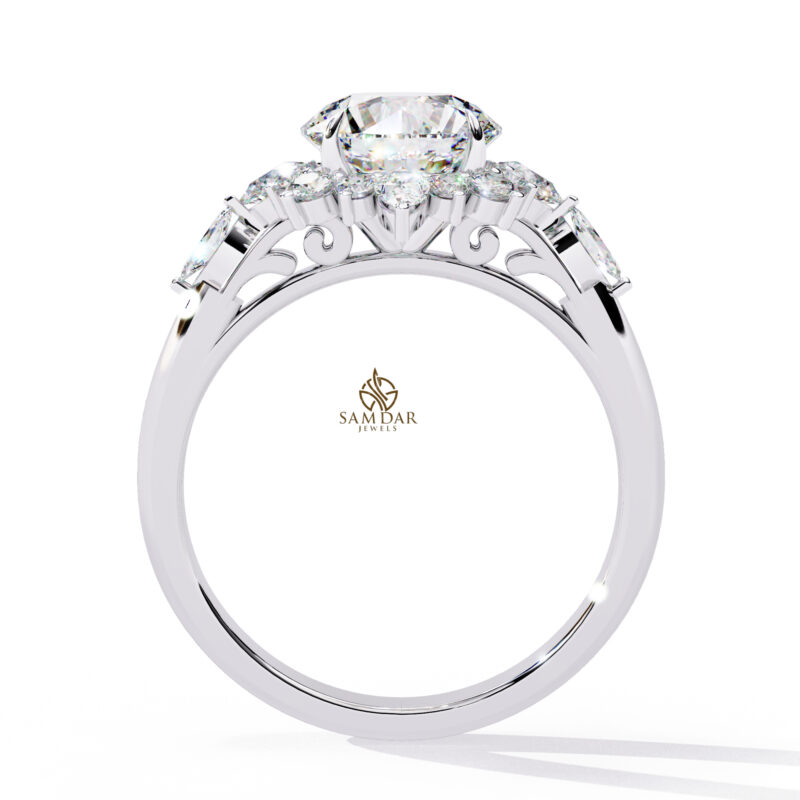 Round Moissanite Engagement Ring For Women - Image 7