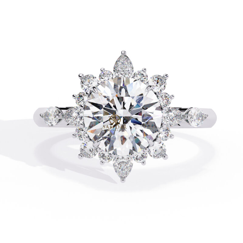 Round Moissanite Engagement Ring For Women - Image 2