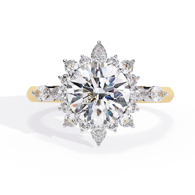 Round Moissanite Engagement Ring For Women - Image 3
