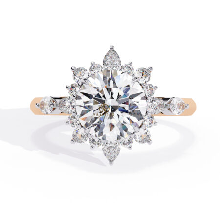 Round Moissanite Engagement Ring For Women