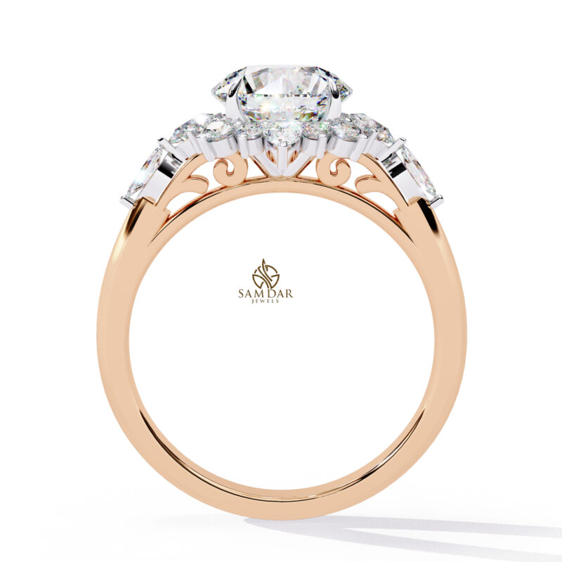 Round Moissanite Engagement Ring For Women - Image 6