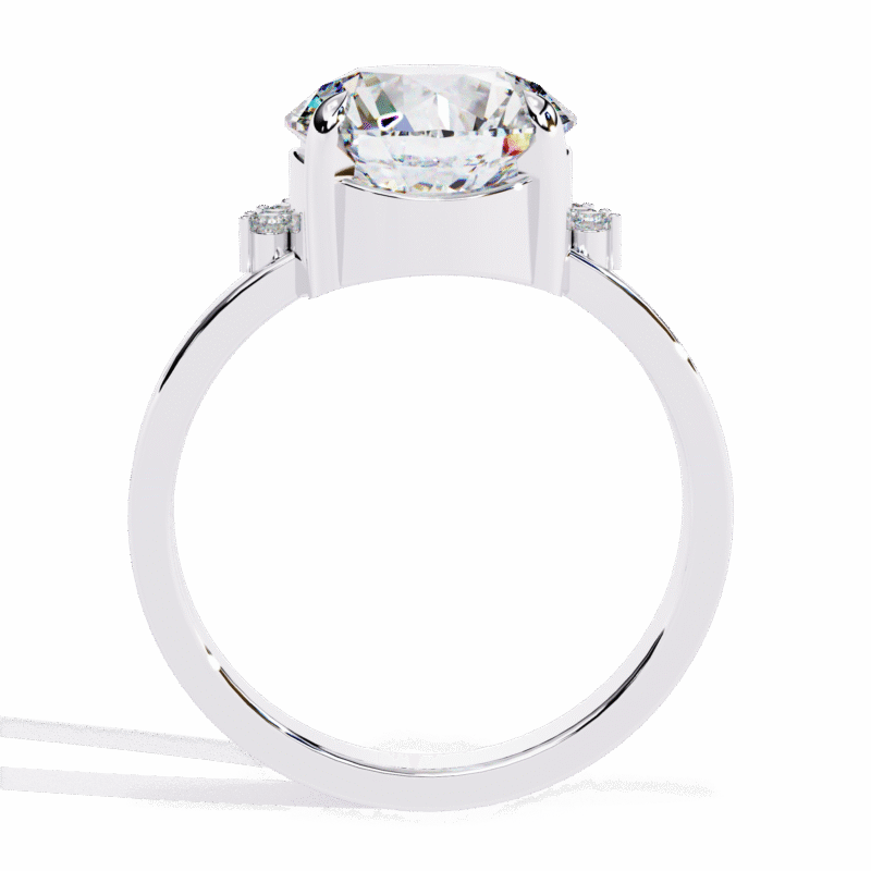 Round Moissanite Engagement Ring For Women - Image 7