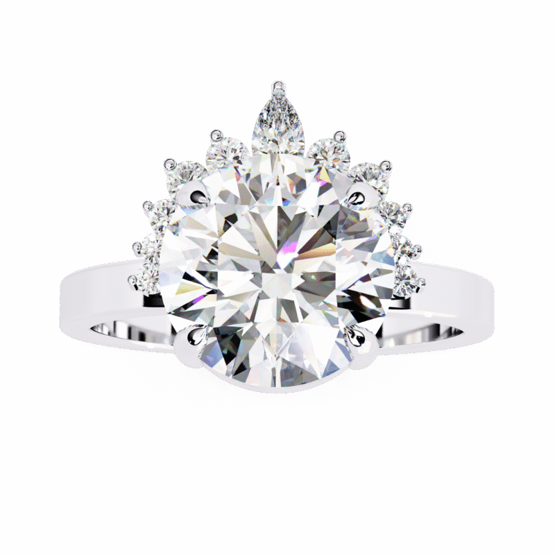 Round Moissanite Engagement Ring For Women - Image 3