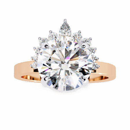 Round Moissanite Engagement Ring For Women