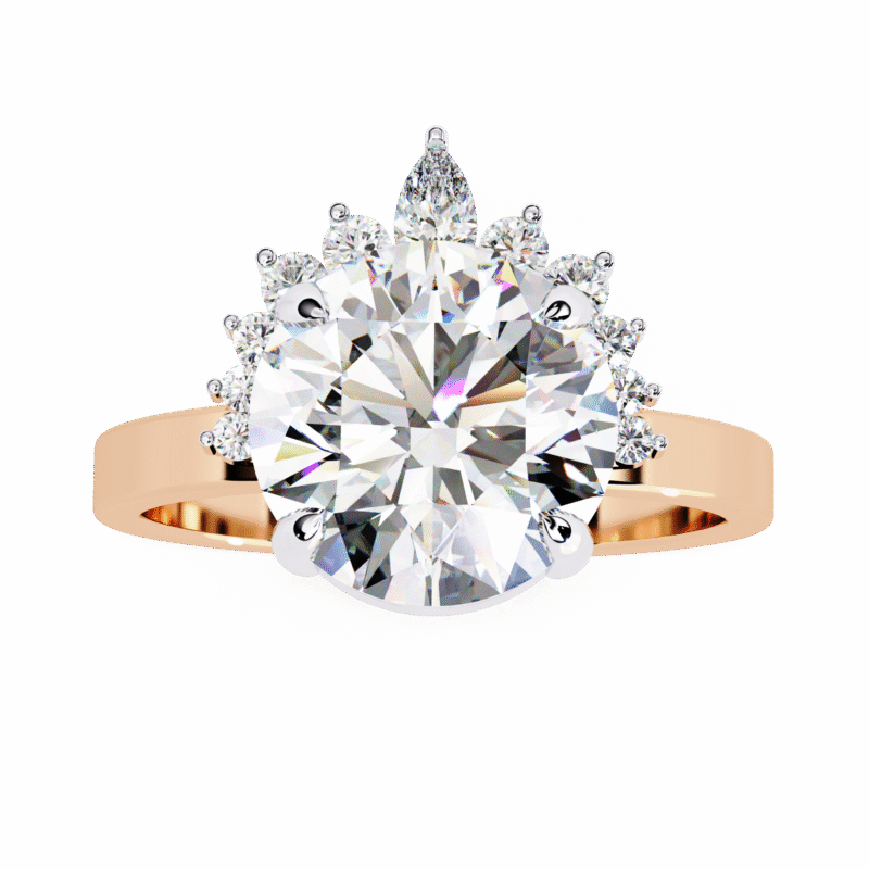 Round Moissanite Engagement Ring For Women