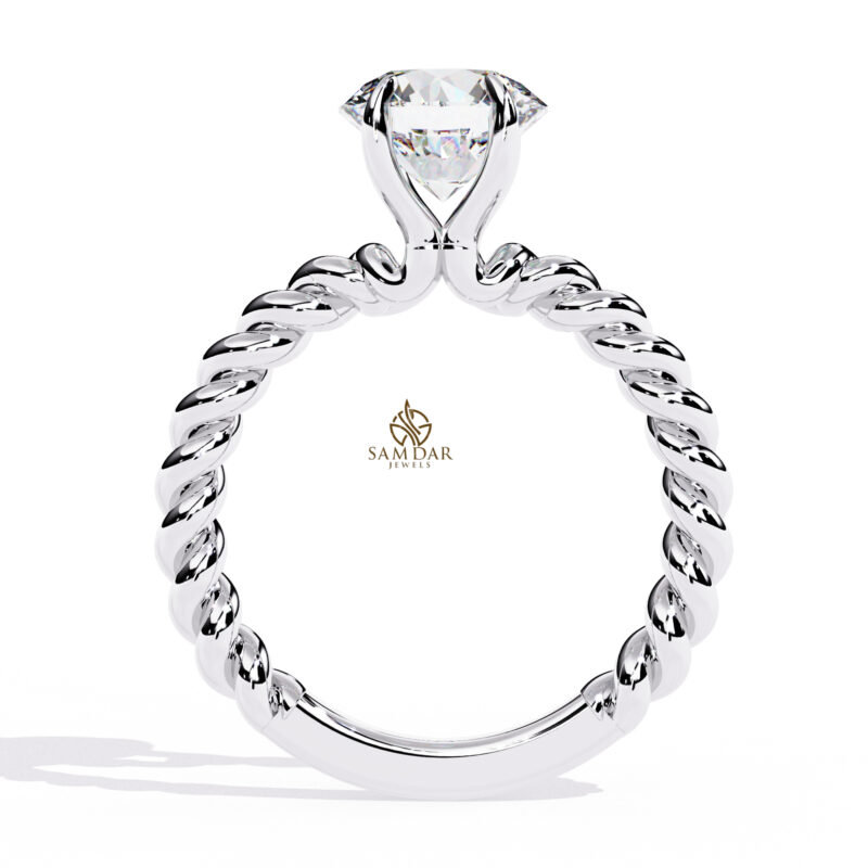 Round Moissanite Engagement Ring For Women - Image 8