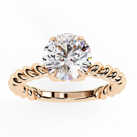Round Moissanite Engagement Ring For Women