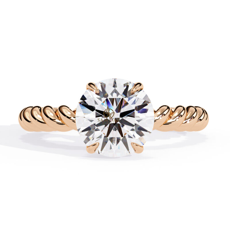 Round Moissanite Engagement Ring For Women - Image 2