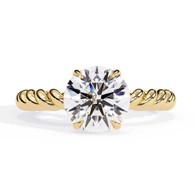 Round Moissanite Engagement Ring For Women - Image 3