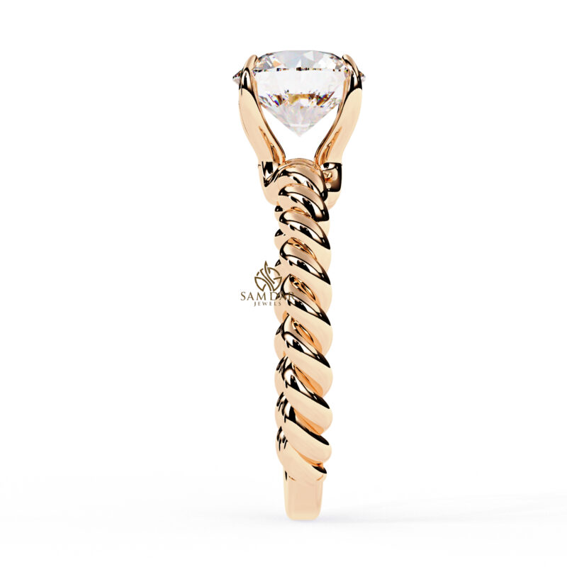 Round Moissanite Engagement Ring For Women - Image 6