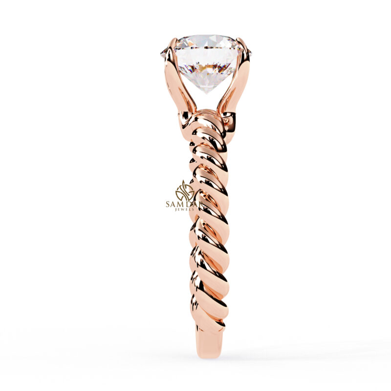 Round Moissanite Engagement Ring For Women - Image 7