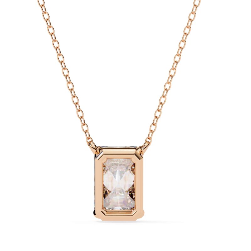 Emerald Moissanite Pendant Necklace For Women - Image 9
