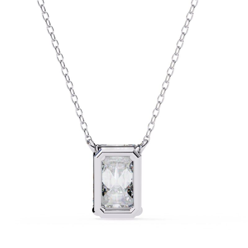 Emerald Moissanite Pendant Necklace For Women - Image 7