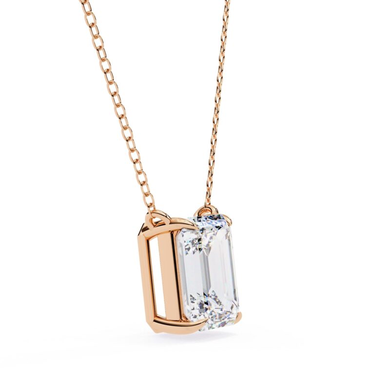 Emerald Moissanite Pendant Necklace For Women - Image 10