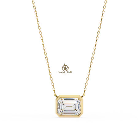 Emerald Moissanite Pendant Necklace For Women