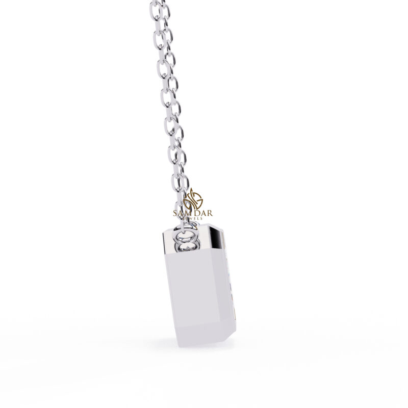 Emerald Moissanite Pendant Necklace For Women - Image 6