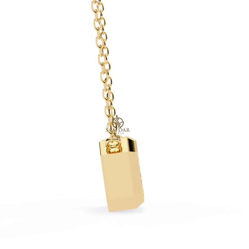 Emerald Moissanite Pendant Necklace For Women - Image 7