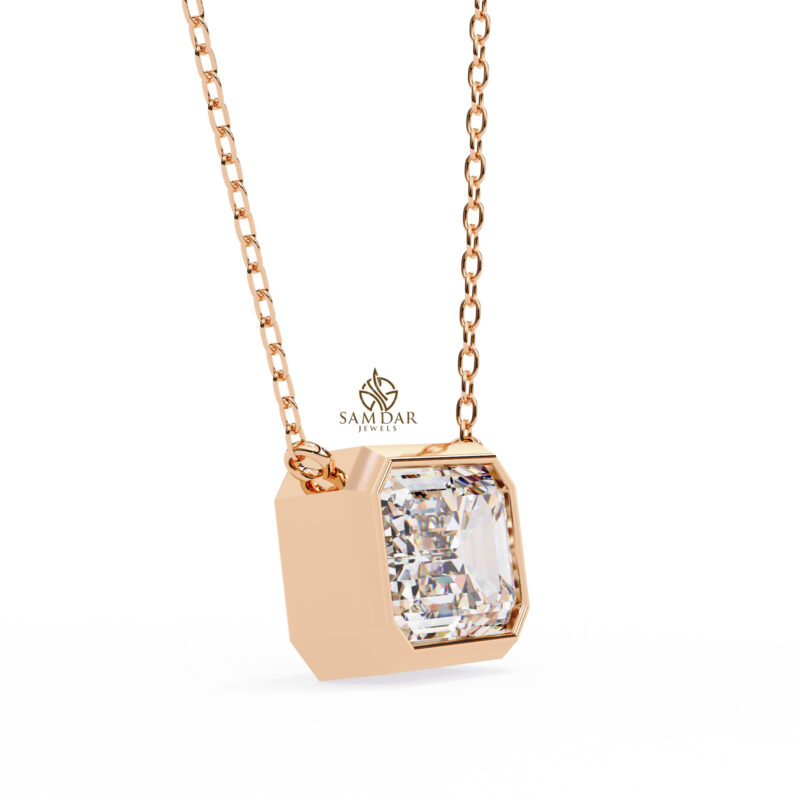 Emerald Moissanite Pendant Necklace For Women - Image 10