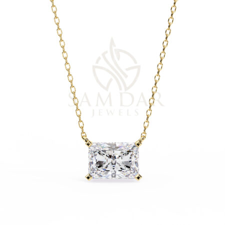 Radiant Moissanite Pendant Necklace For Women