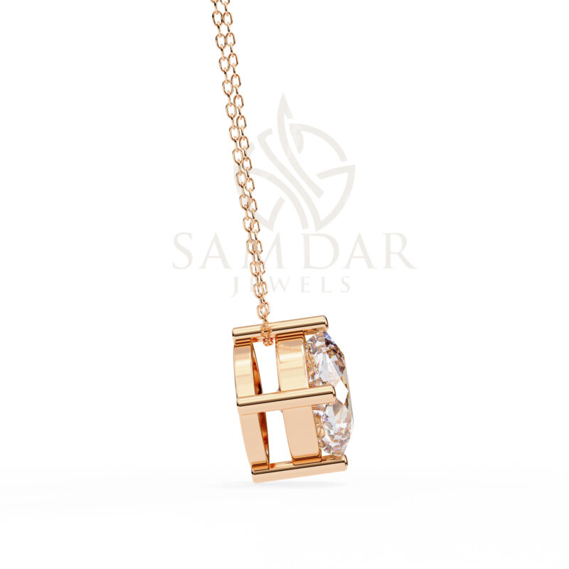 Cushion Moissanite Pendant Necklace For Women - Image 5