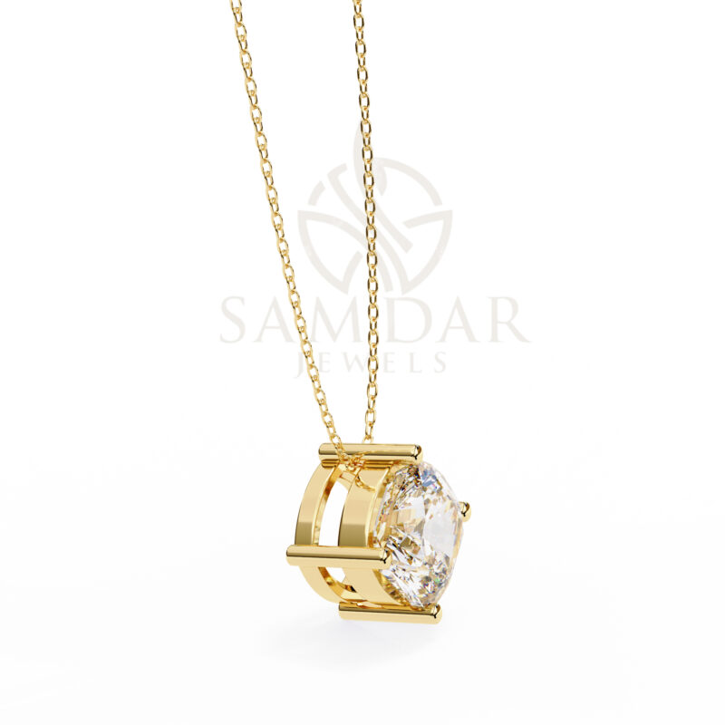 Cushion Moissanite Pendant Necklace For Women - Image 6