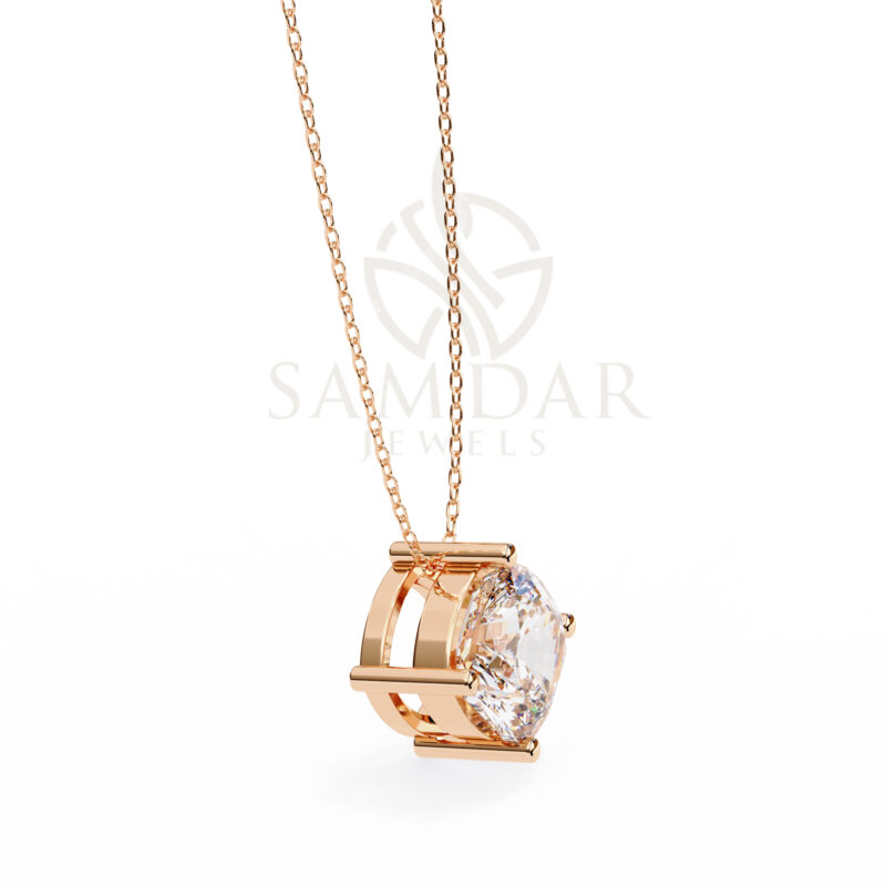 Cushion Moissanite Pendant Necklace For Women - Image 7