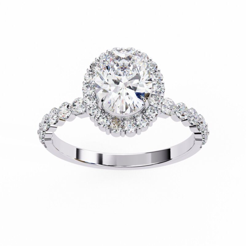 Oval Moissanite Engagement Ring For Women - Image 3