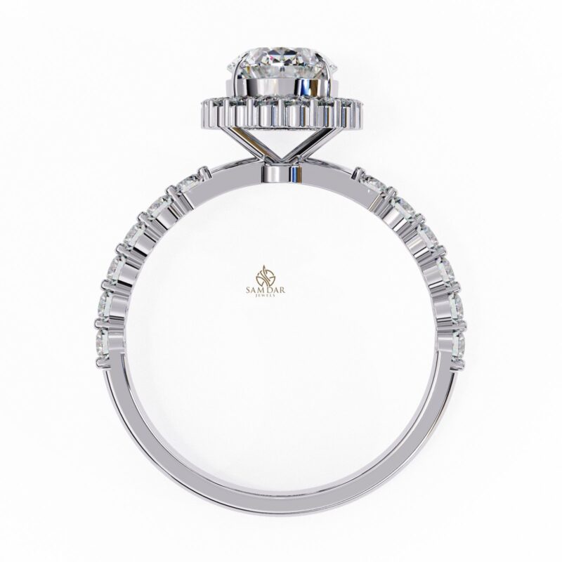 Oval Moissanite Engagement Ring For Women - Image 9