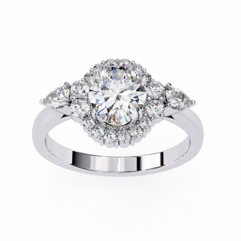 Oval Moissanite Engagement Ring For Women - Image 4