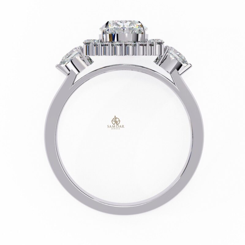 Oval Moissanite Engagement Ring For Women - Image 9