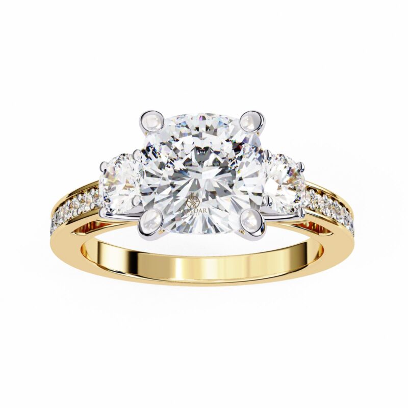 Square Moissanite Engagement Ring For Women - Image 9