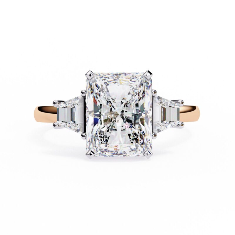 Radiant Moissanite Engagement Ring For Women - Image 9