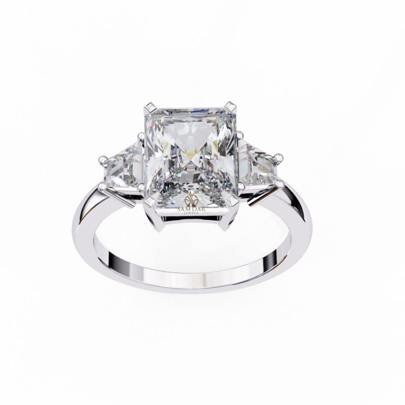 Radiant Moissanite Engagement Ring For Women - Image 4