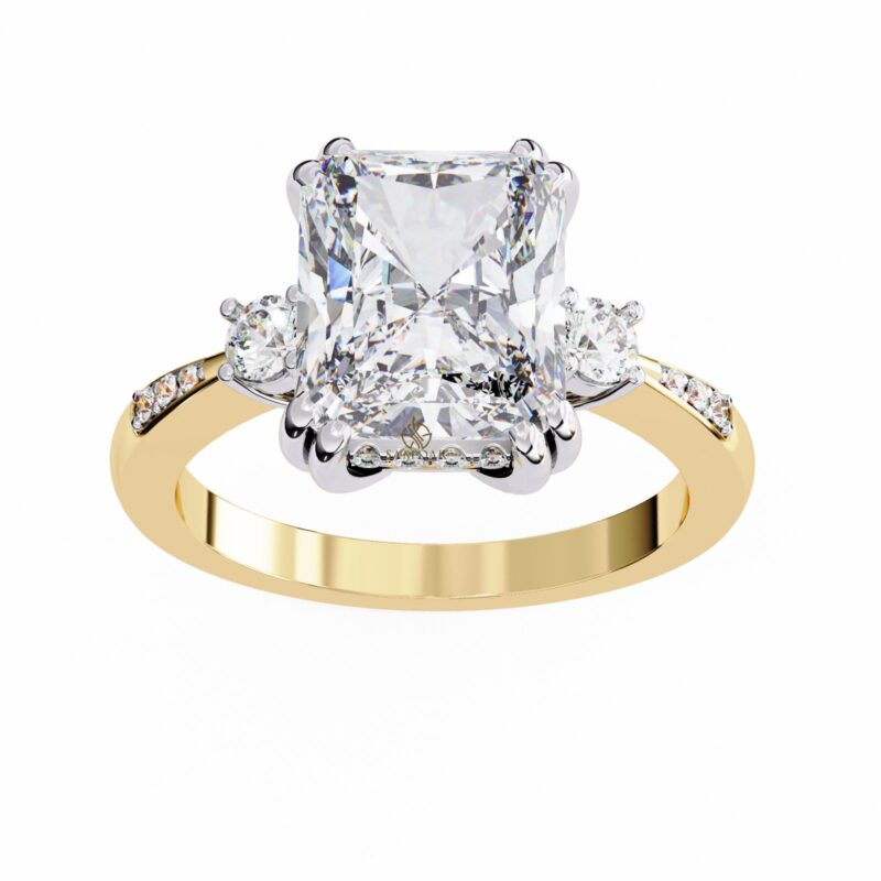 Radiant Moissanite Engagement Ring For Women - Image 6