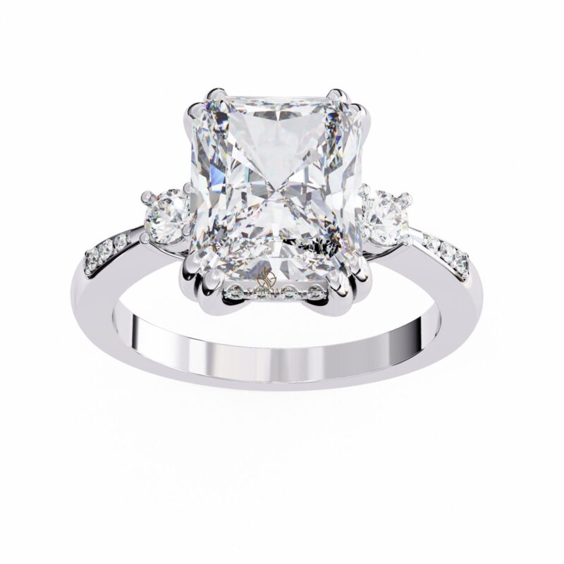 Radiant Moissanite Engagement Ring For Women - Image 7