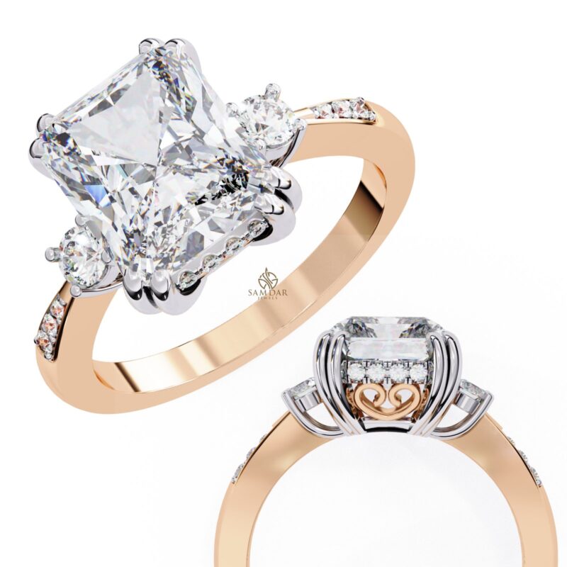 Radiant Moissanite Engagement Ring For Women - Image 9