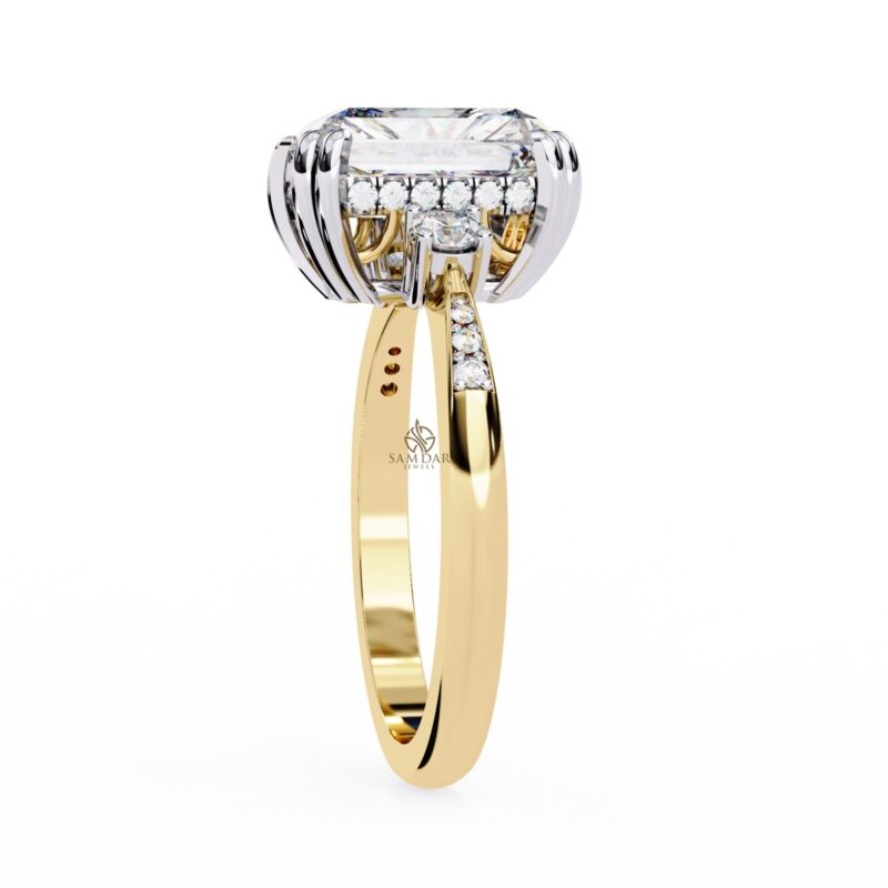 Radiant Moissanite Engagement Ring For Women - Image 3