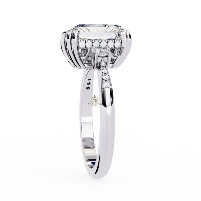 Radiant Moissanite Engagement Ring For Women - Image 4