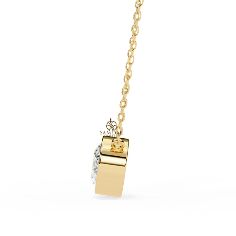 Oval Moissanite Pendant Necklace For Women - Image 4