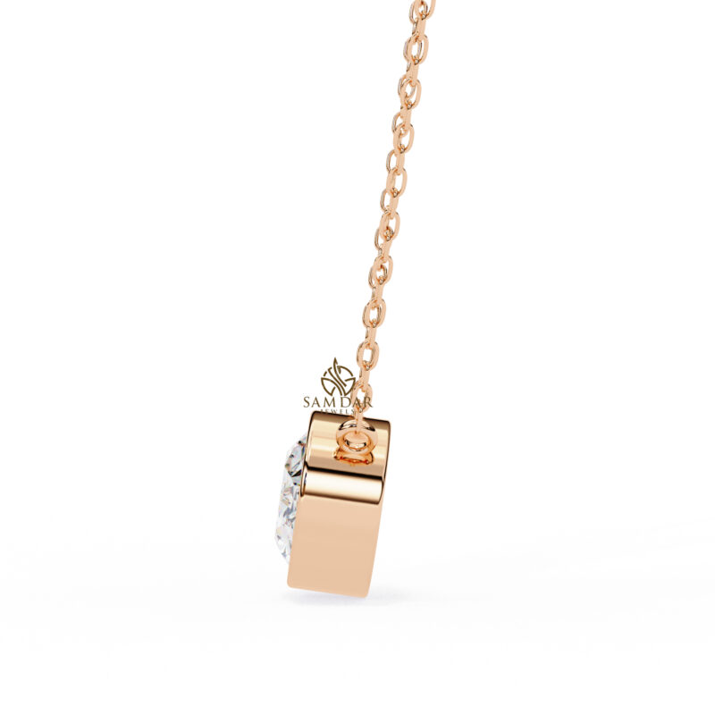 Oval Moissanite Pendant Necklace For Women - Image 2