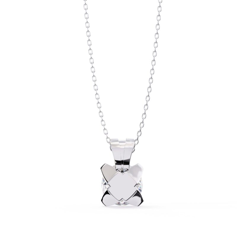 Round Moissanite Pendant Necklace For Women - Image 3