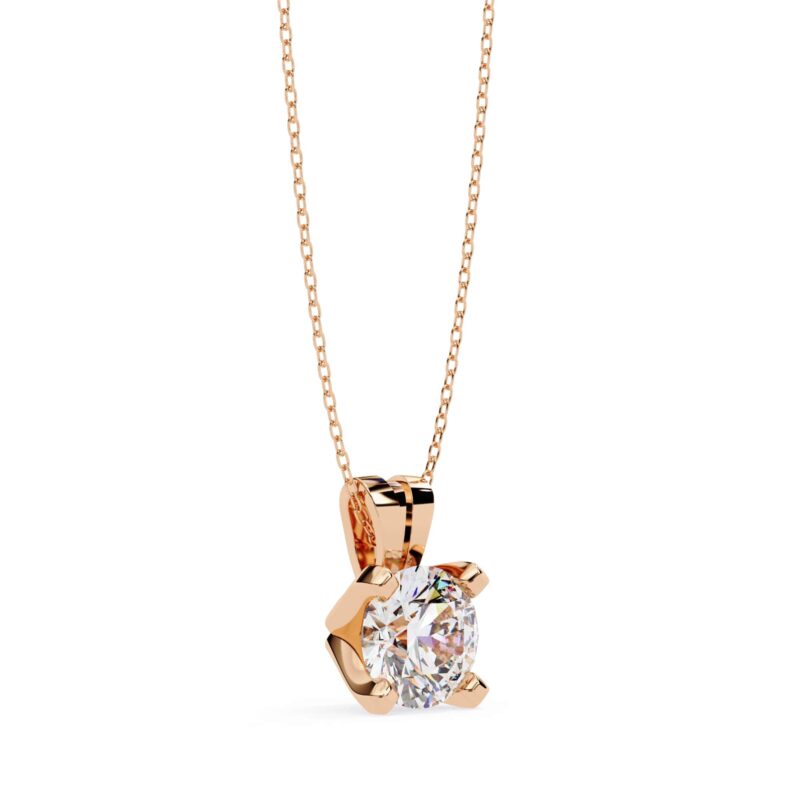 Round Moissanite Pendant Necklace For Women - Image 7