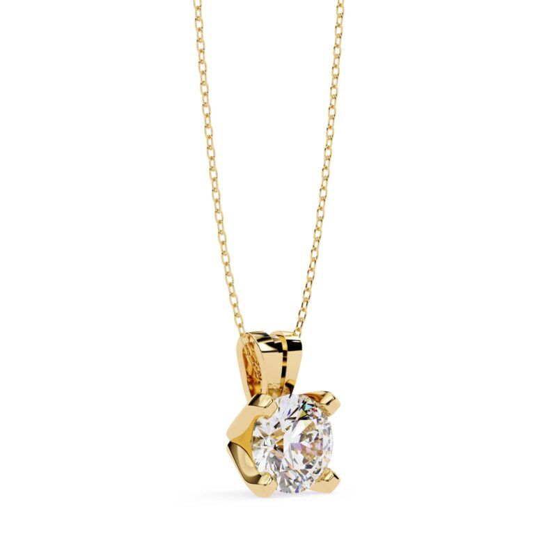 Round Moissanite Pendant Necklace For Women - Image 6