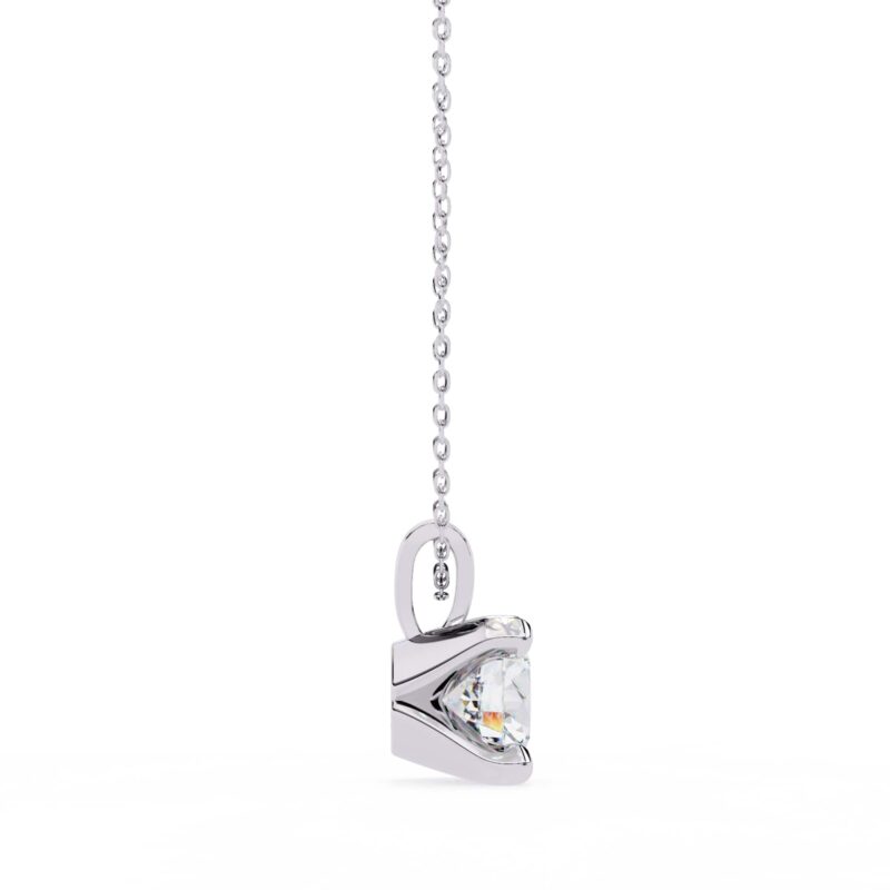 Round Moissanite Pendant Necklace For Women - Image 4