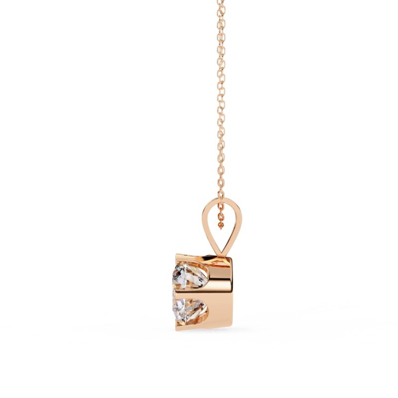 Round Moissanite Pendant Necklace For Women - Image 5