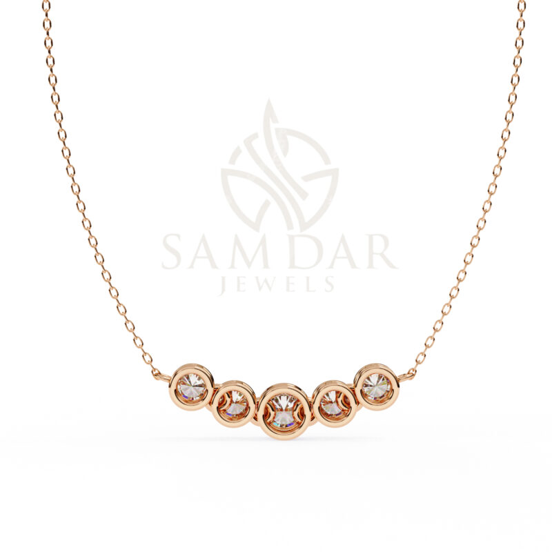 Round Moissanite Pendant Necklace For Women - Image 5