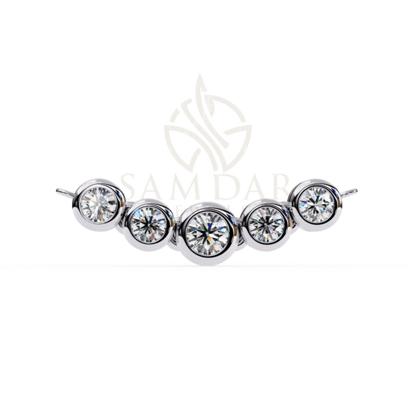 Round Moissanite Pendant Necklace For Women - Image 7