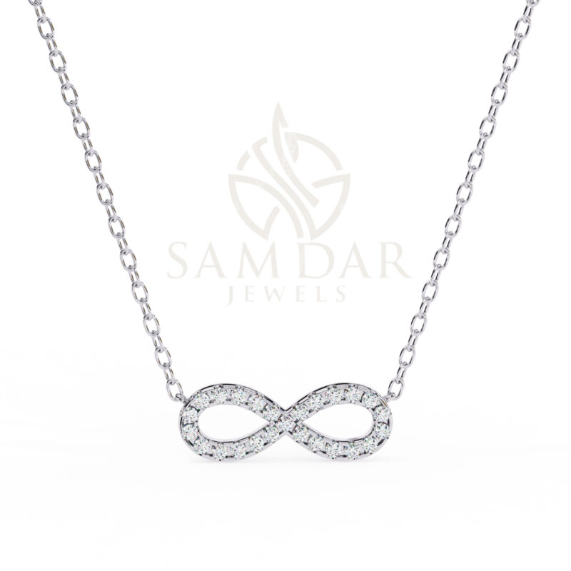 Round Moissanite Pendant Necklace For Women - Image 5