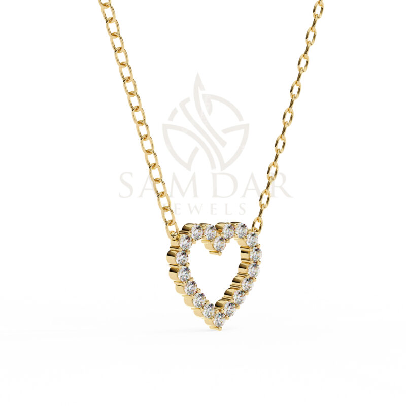 Round Moissanite Pendant Necklace For Women - Image 8