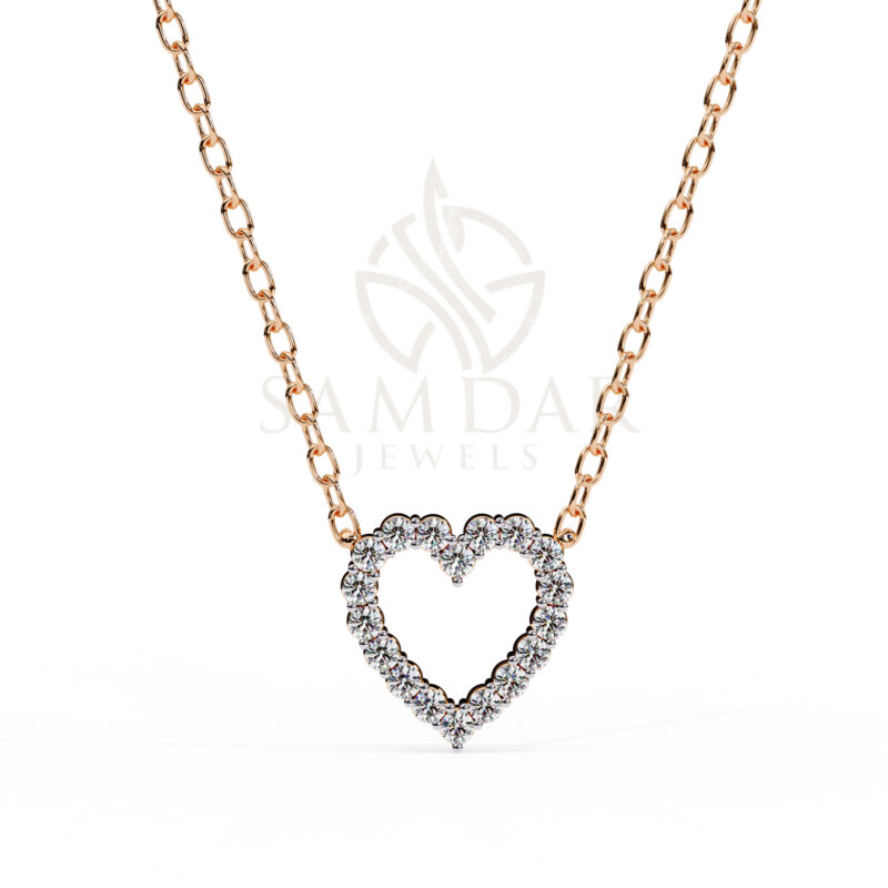 Round Moissanite Pendant Necklace For Women - Image 3